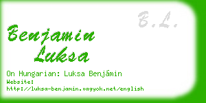 benjamin luksa business card